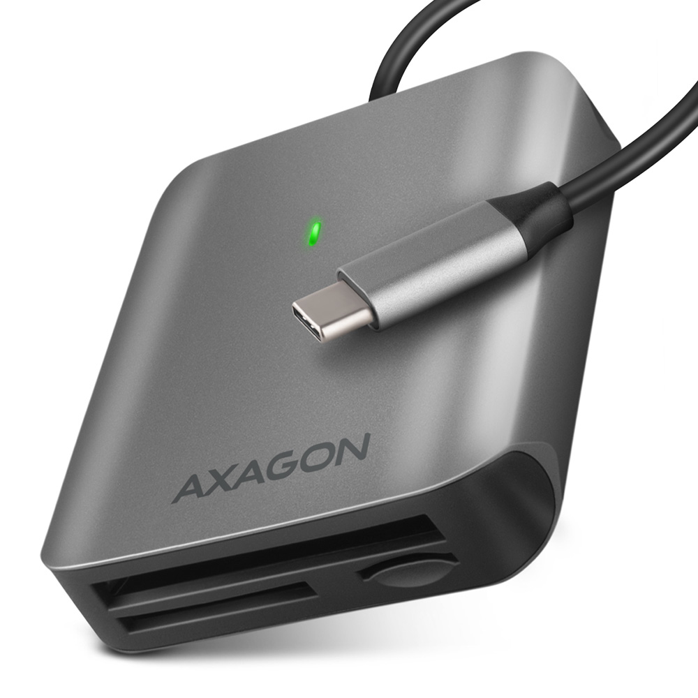 AXAGON CRE-S3C, hliníková vysokorychlostní USB-C 3.2 Gen 1 čtečka paměťových kar