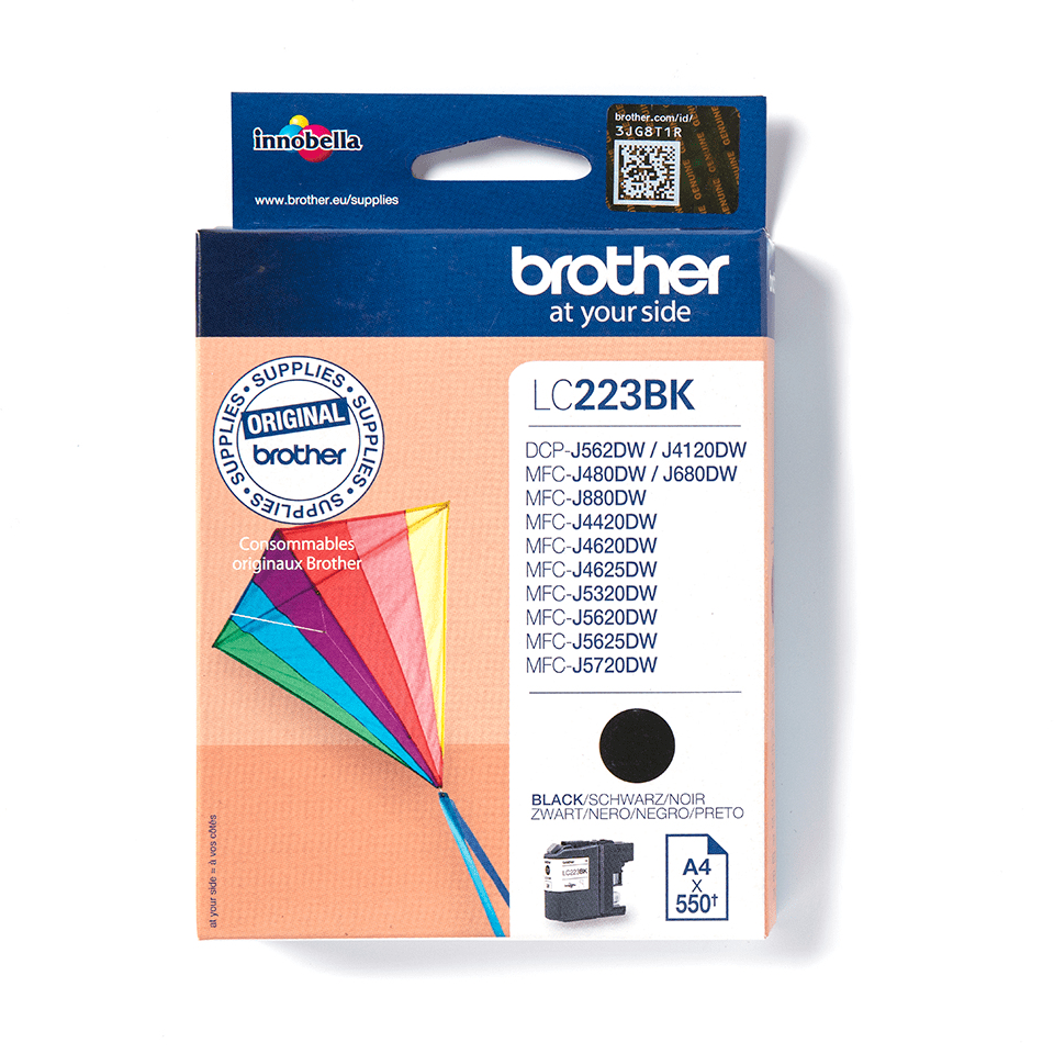 Brother LC-223BK (inkoust black,600 str.@ 5% draft)