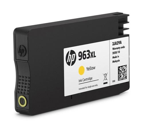HP 3JA29AE originální náplň žlutá velká č.963XL (yellow, cca 1600 stran) (pro OfficeJet Pro 9010, 9013, 9020, 9023, 9022e)