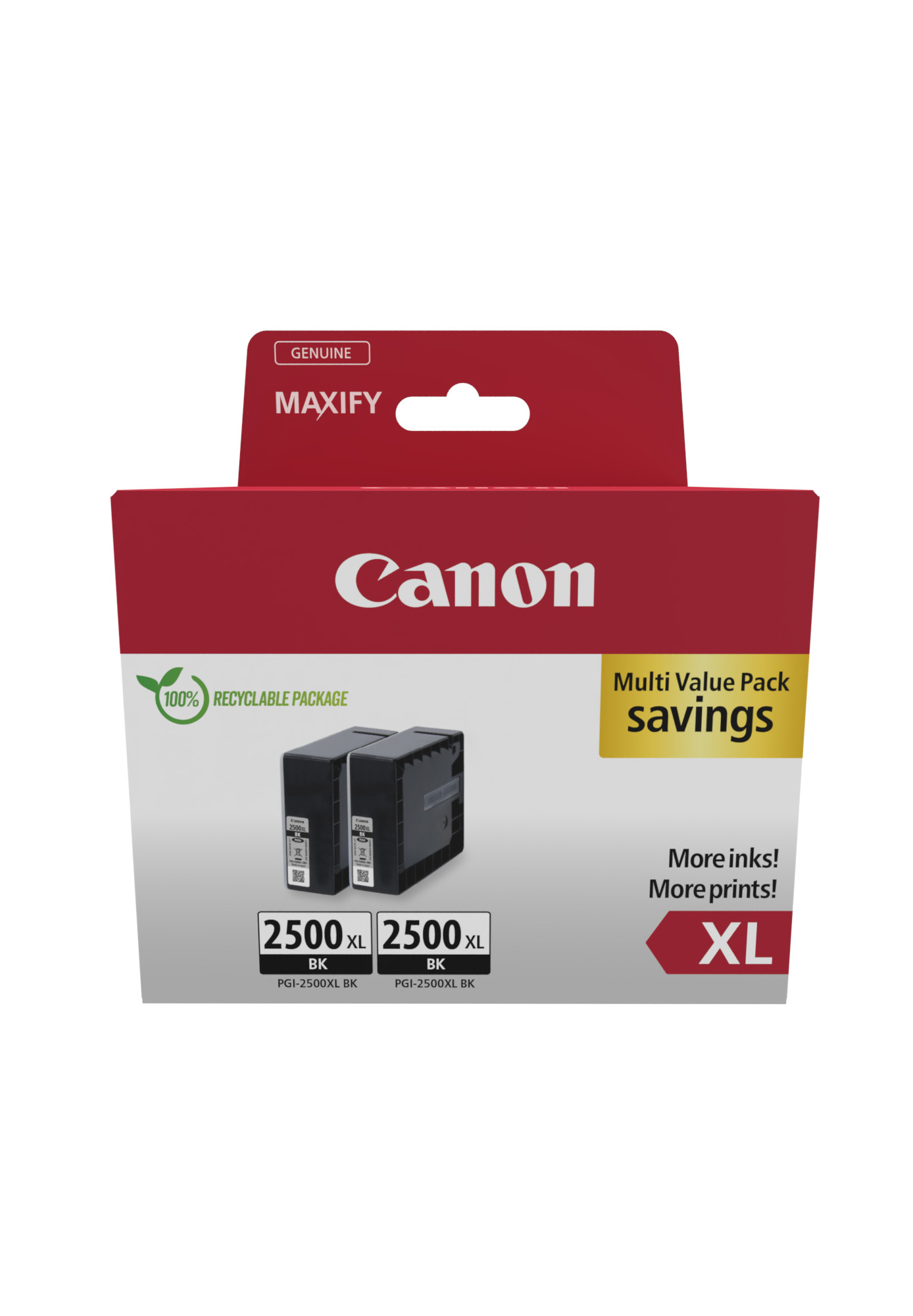 Canon cartridge INK PGI-2500XL/Black/Twinpack / 2500str.