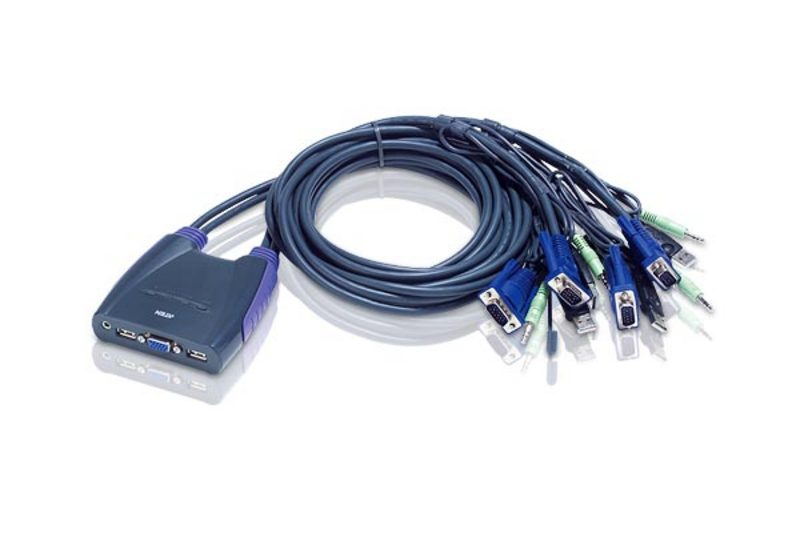 ATEN KVM switch CS-64US USB 4 PC, kabely 0,9m