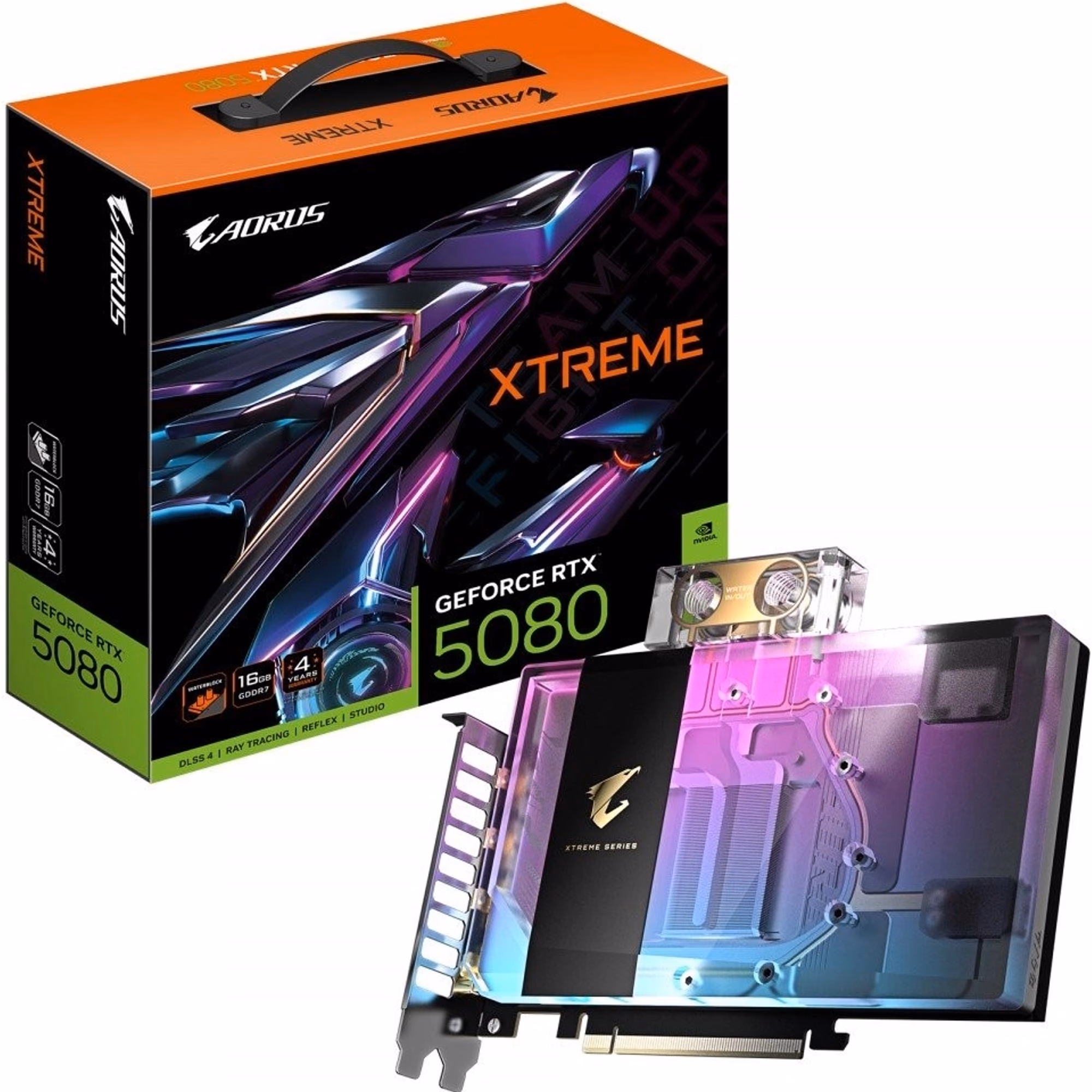 AORUS GeForce RTX 5080 XTREME WATERFORCE WB — prémiový design s vodním chladičem