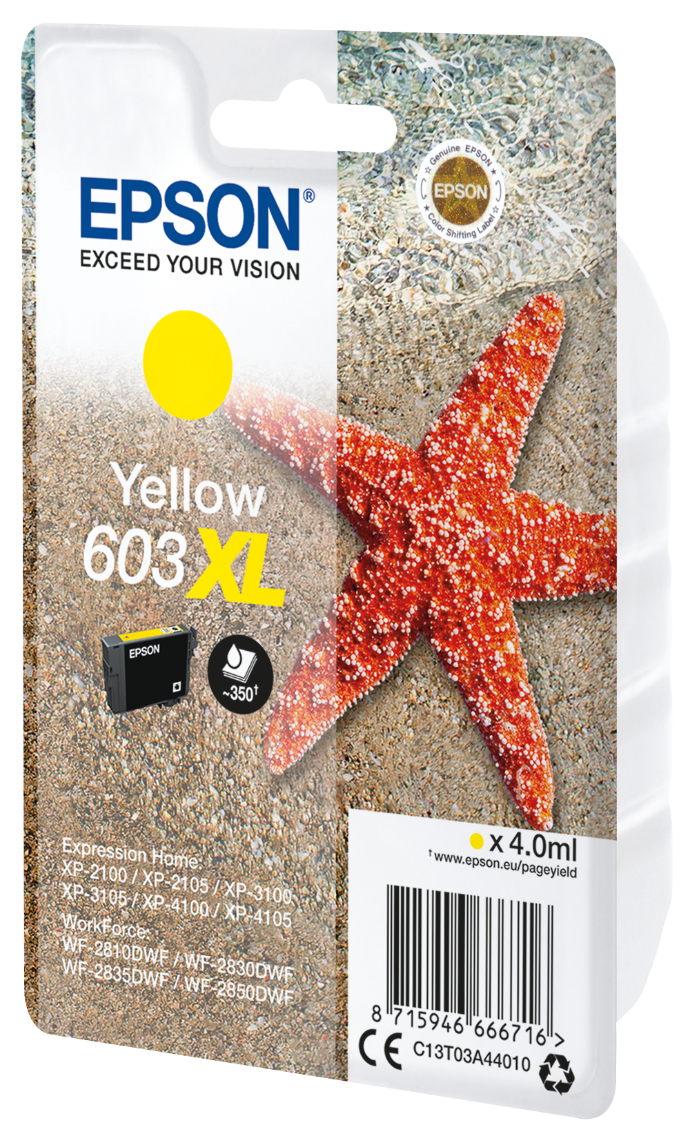 EPSON cartridge T03A4 yellow XL (hvězdice)