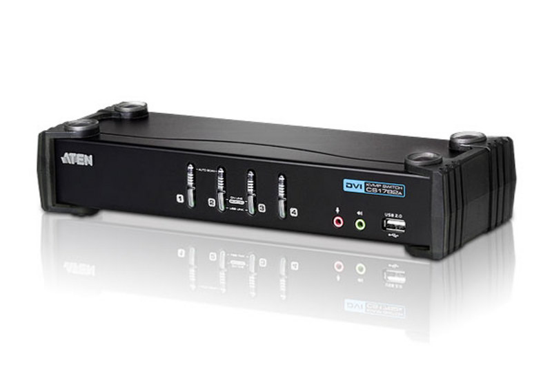 ATEN KVM switch CS-1764A DVI, 4PC, 2xUSB hub, Audio