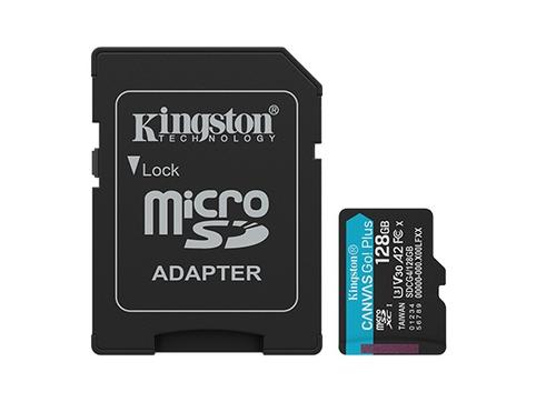KINGSTON micro SD card SDXC 128GB Canvas Go! Plus + SD adaptér