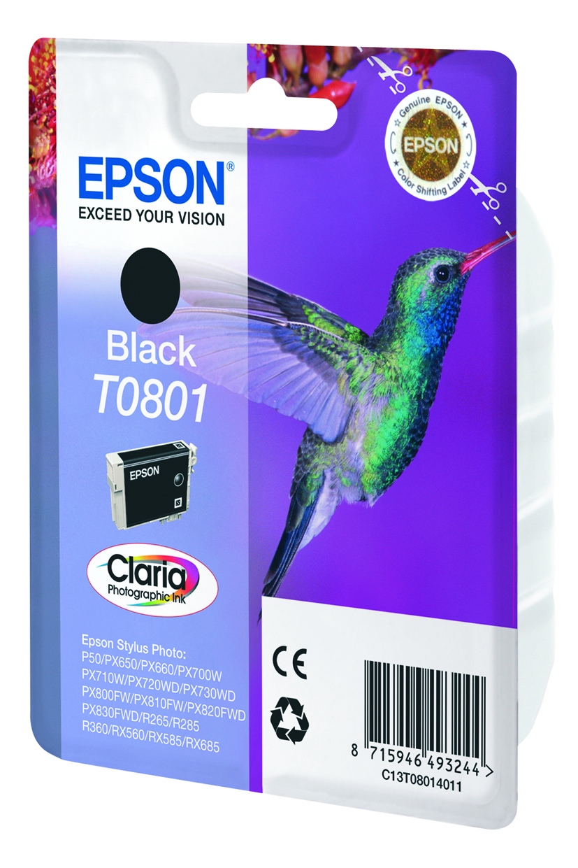 EPSON cartridge T0801 black (kolibřík)