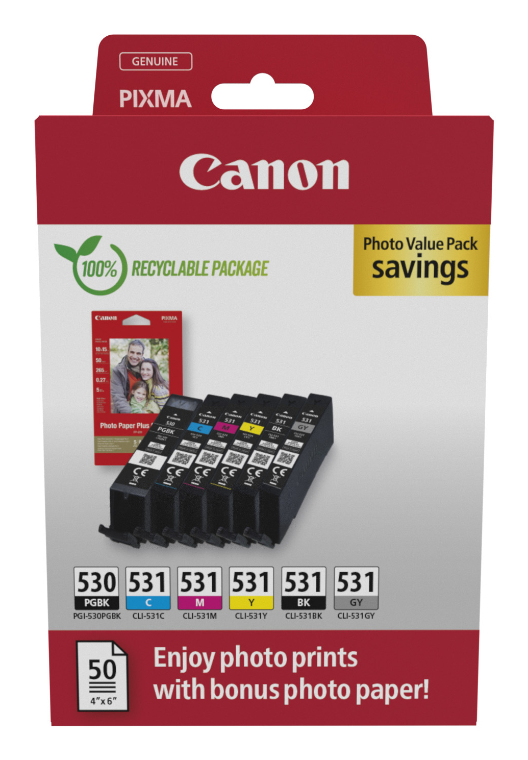 Canon cartridge PGI-530/CLI-531 PGBK/C/M/Y/BK/GY PHOTO VALUE/Multipack