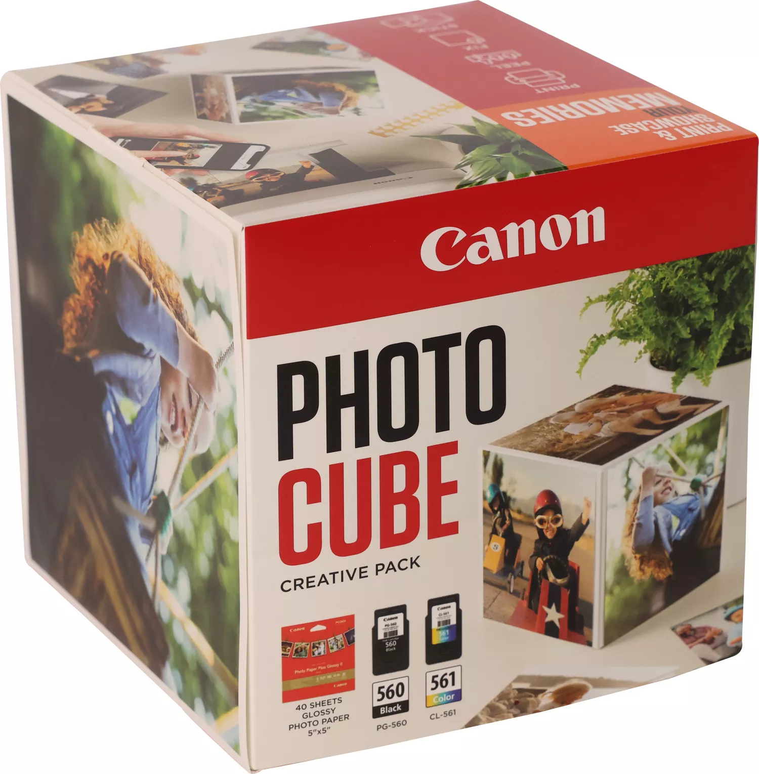 Canon CARTRIDGE PG-560/CL-561 PHOTO CUBE Creative Pack White Orange - 5x5 fotopa