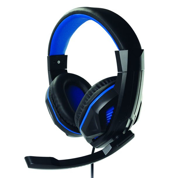 LEXIP STEELPLAY - HP41 DRÁTOVÁ SLUCHÁTKA S MIKROFONEM, ČERNÁ/MODRÁ