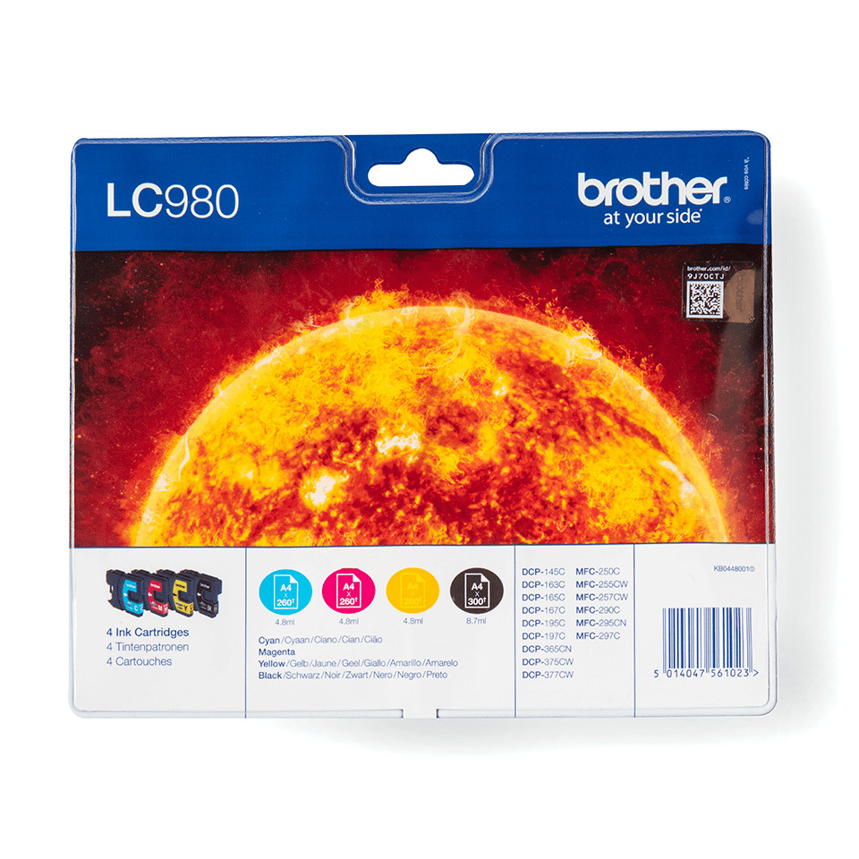 Brother LC-980 sada inkoustů - black, magenta, yellow, cyan