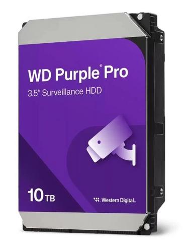 WDC WD102PURP hdd 10TB SATA3-6Gbps třída 7200rpm PURPLE PRO 512MB (řada PURPLE PRO pro sledovací systémy a kamery, podpora 32 streamu) 267MB/s CMR