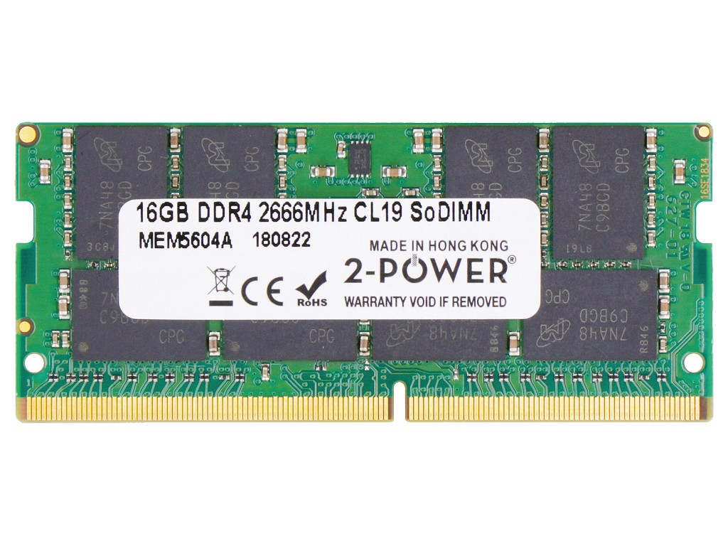 2-Power 16GB PC4-21300S 2666MHz DDR4 CL19 Non-ECC SoDIMM 2Rx8 (DOŽIVOTNÍ ZÁRUKA)