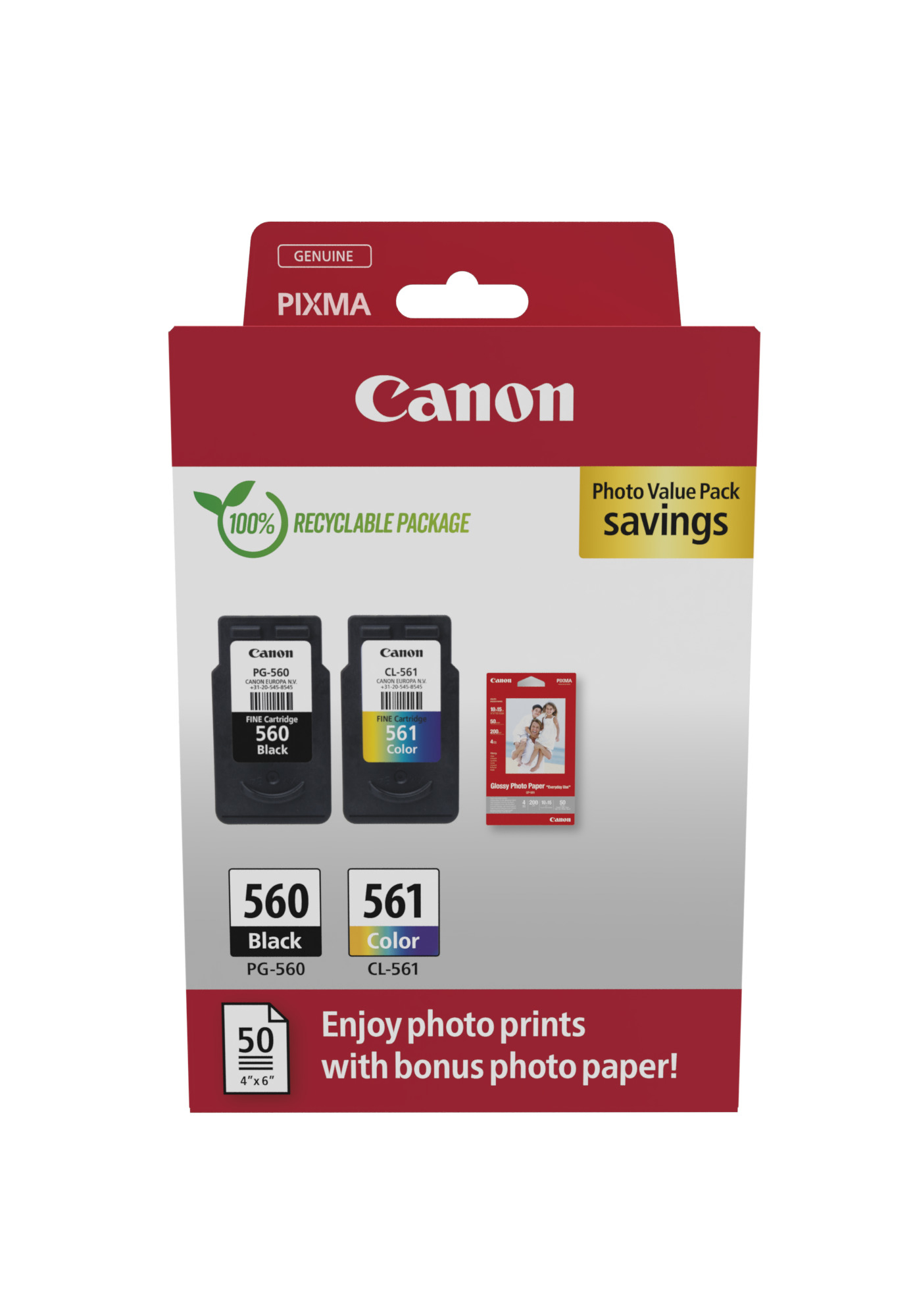 Canon cartridge PG-560/CL-561 PVP / Black +Color / 360str.