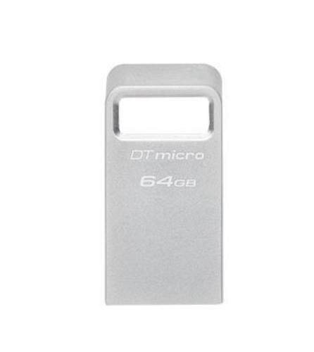 KINGSTON DataTraveler Micro 64GB kovový USB3.2 flash drive (stříbrný)