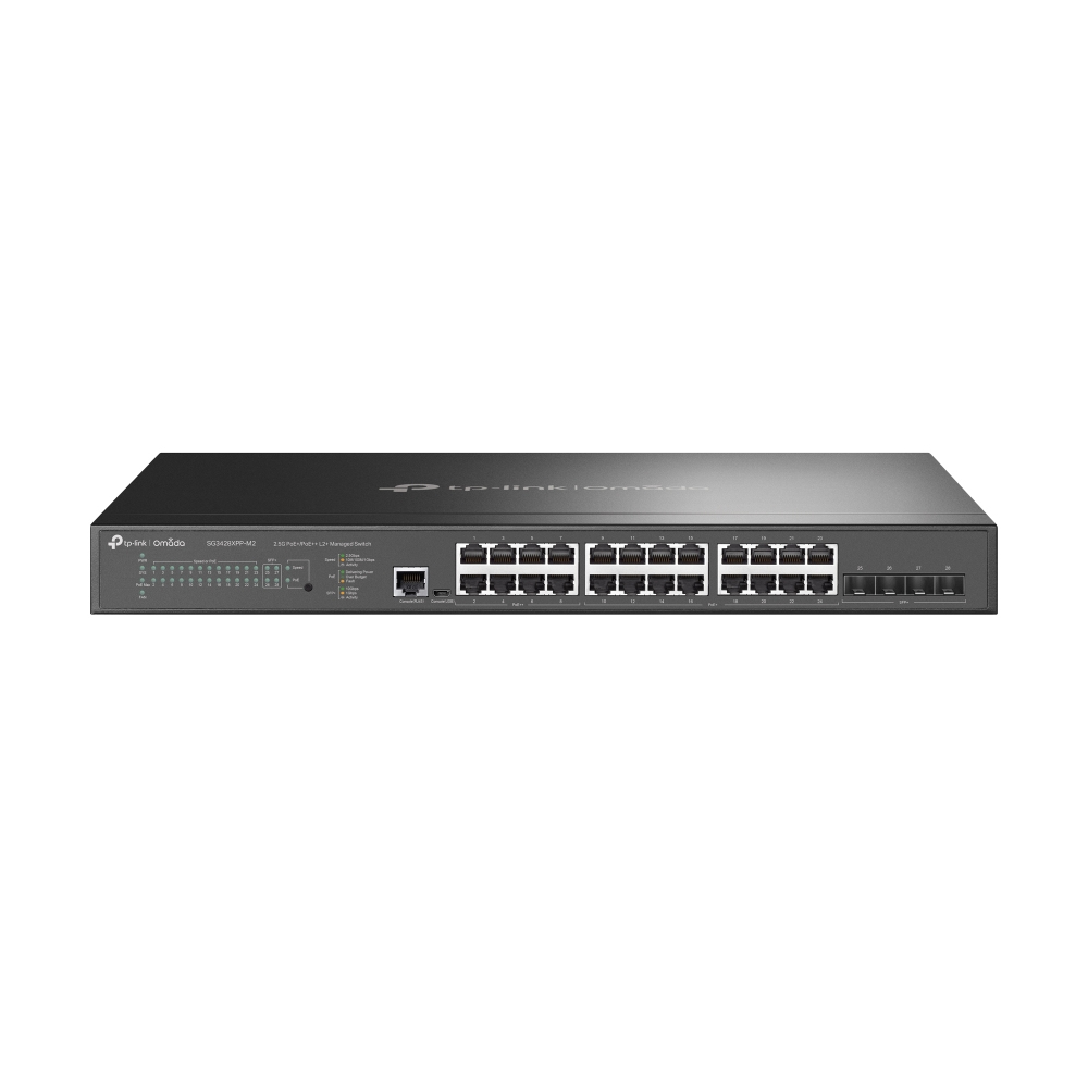TP-Link TL-SG3428XPP-M2 JetStream Switch, 24x2,5GLAN 4x10GB SFP+ PoE, 500W, Omad