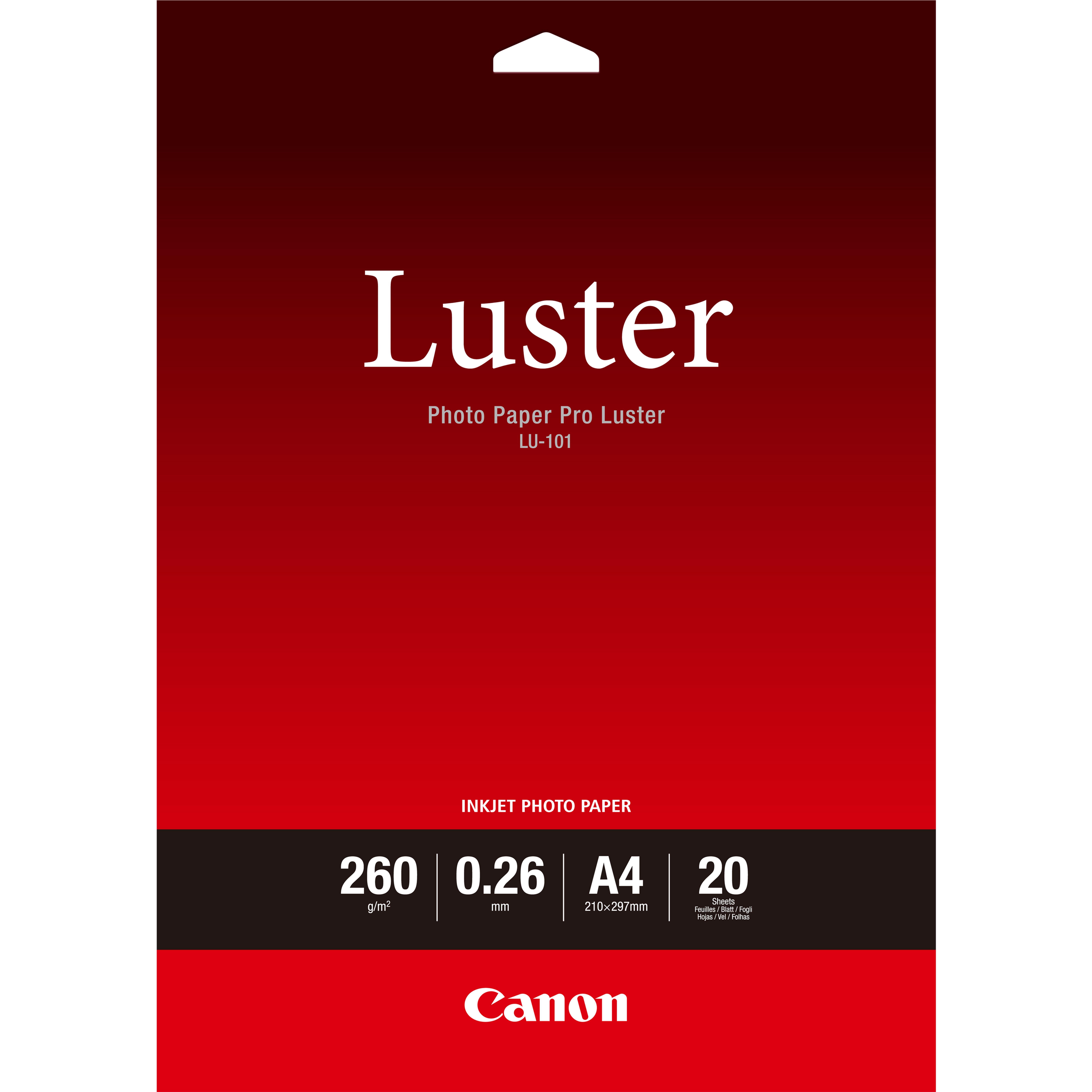 Canon fotopapír LU-101 A4 260 g/m2 20 sheets - lesklý