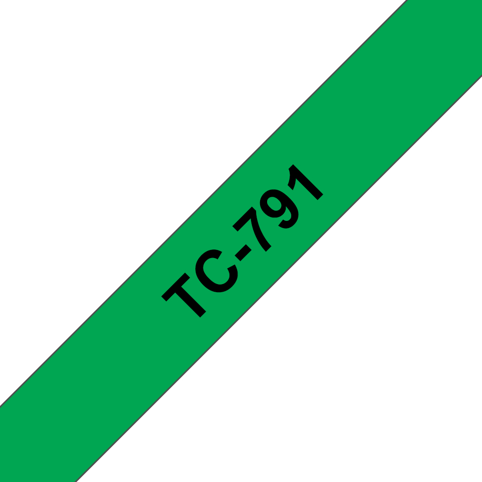 Brother - TC-791 zelená / černá (9mm, laminovaná)