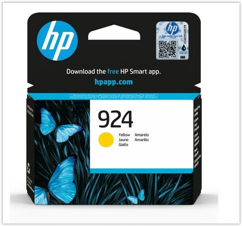 HP 4K0U5NE originální náplň žlutá č.924 yellow cca 400 stran (yellow, pro HP OfficeJet 8122e, 8132e)