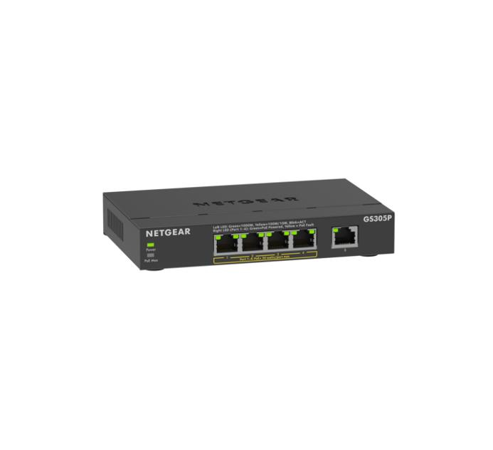 Netgear 5-Port Gigabit Ethernet SOHO Unmanaged Switch with 4-Ports PoE+ - GS305P