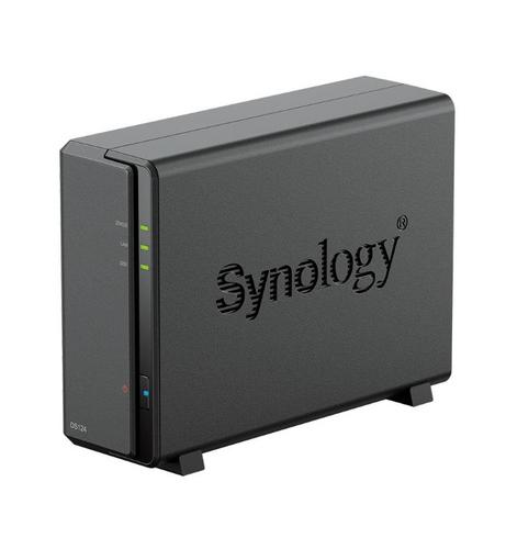 SYNOLOGY DS124 Disc Station datové úložiště (pro 1x HDD, quad core CPU 1.7GHz, 1GB DDR4 RAM, 1x GLAN, 2x USB 3.0, NAS)