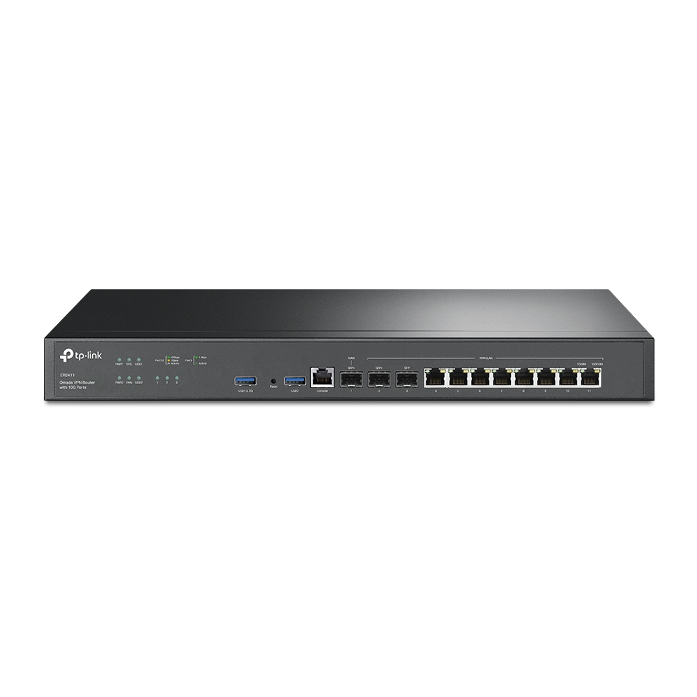 TP-Link ER8411 Omada VPN Router s porty 10G ((2× 10GE SFP+, 1× 1GE SFP, 8× 1GE,