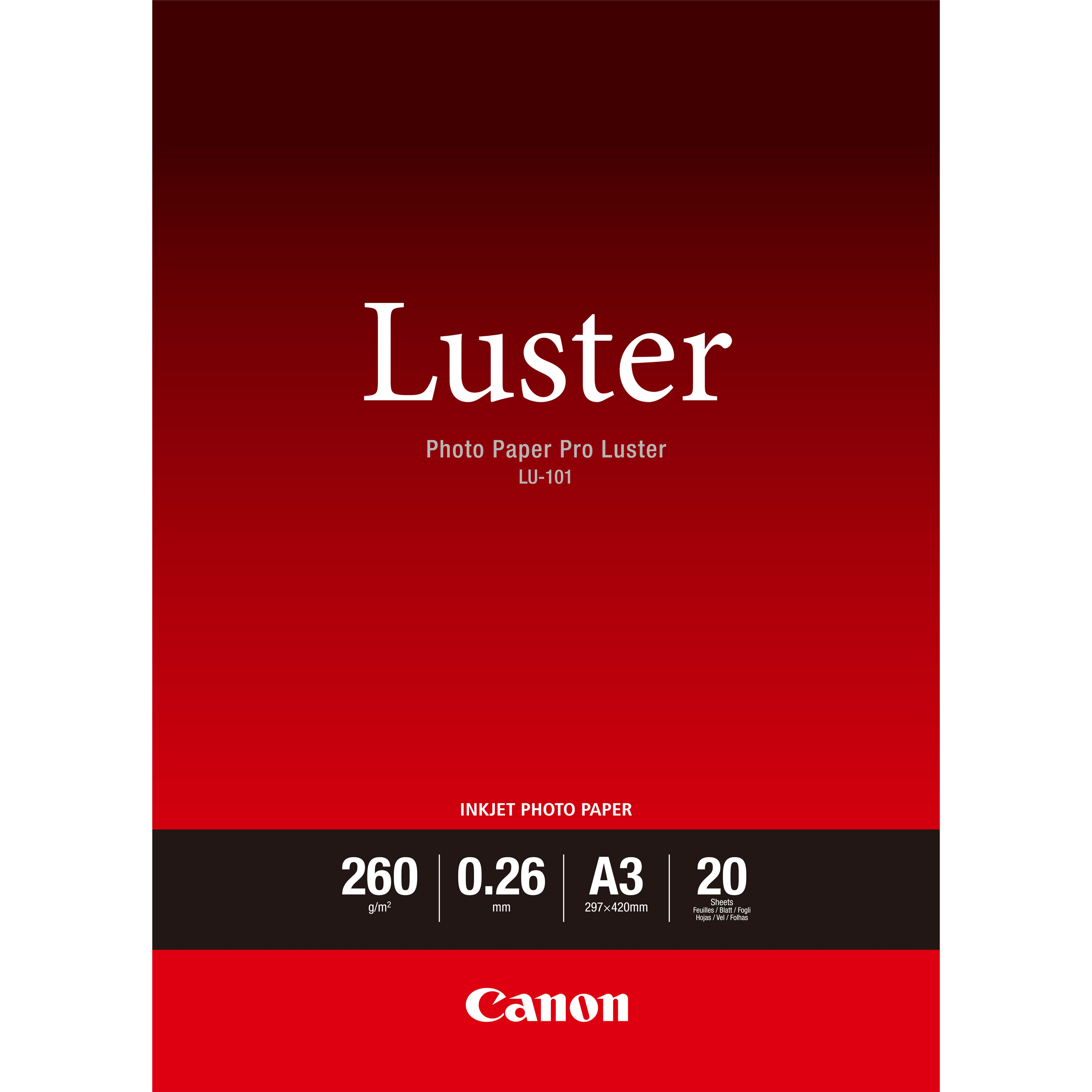 Canon fotopapír LU-101 A3 260 g/m2 20 sheets - lesklý