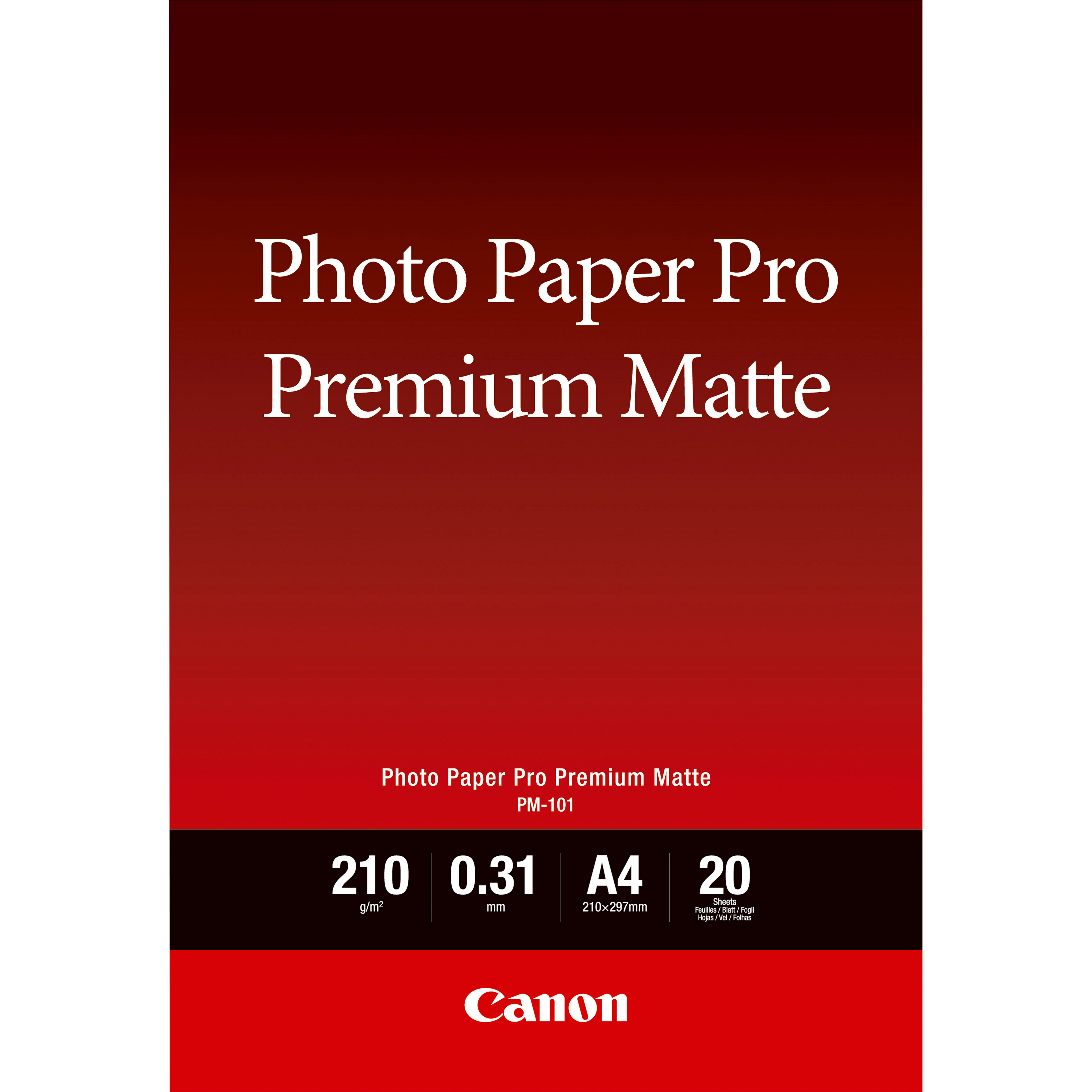 Canon fotopapír PM-101 A4 Premium Matte 210 g/m2 20 listů