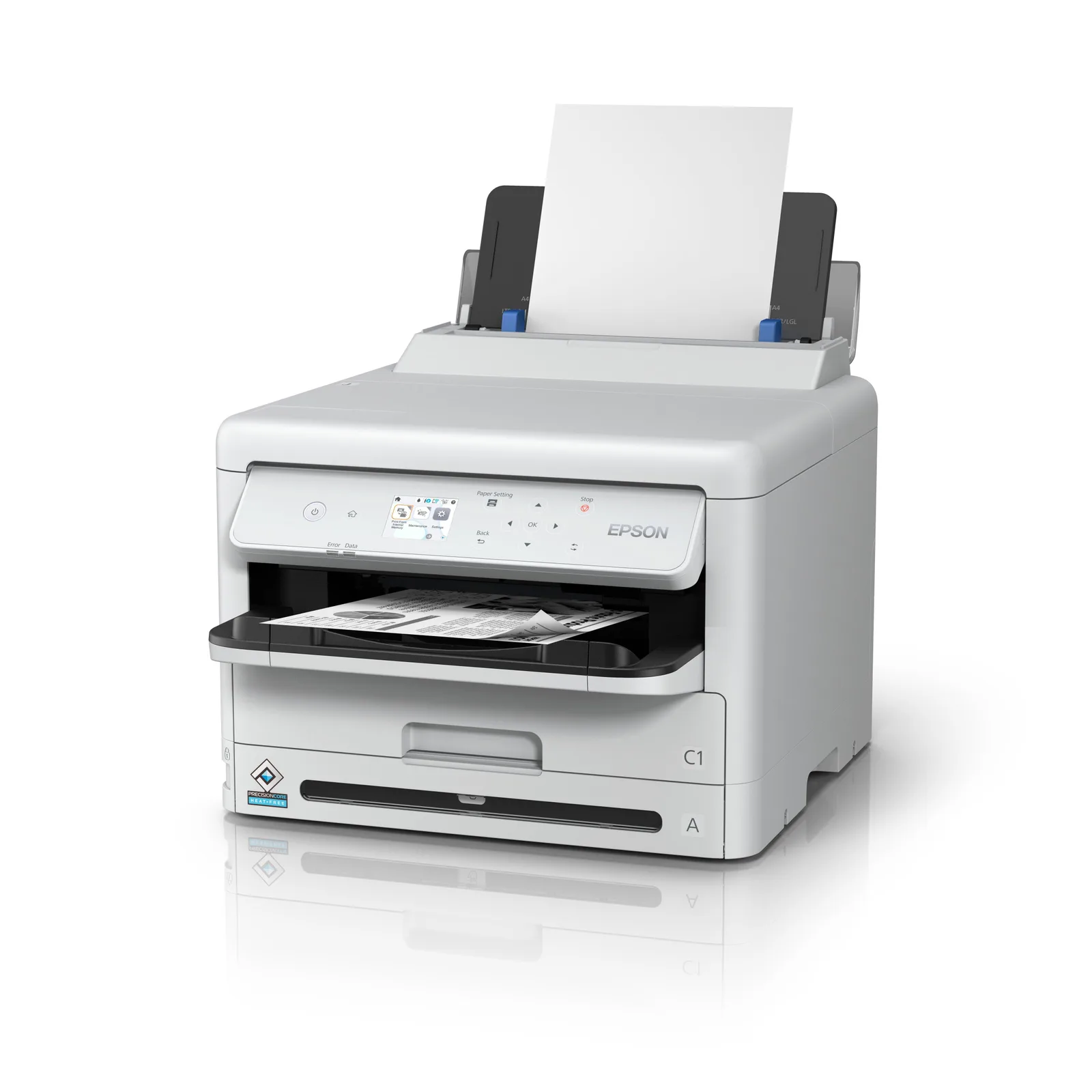 Epson WorkForce Pro WF-M5399DW – barevný displej, zásobník papíru a víceúčelový podavač