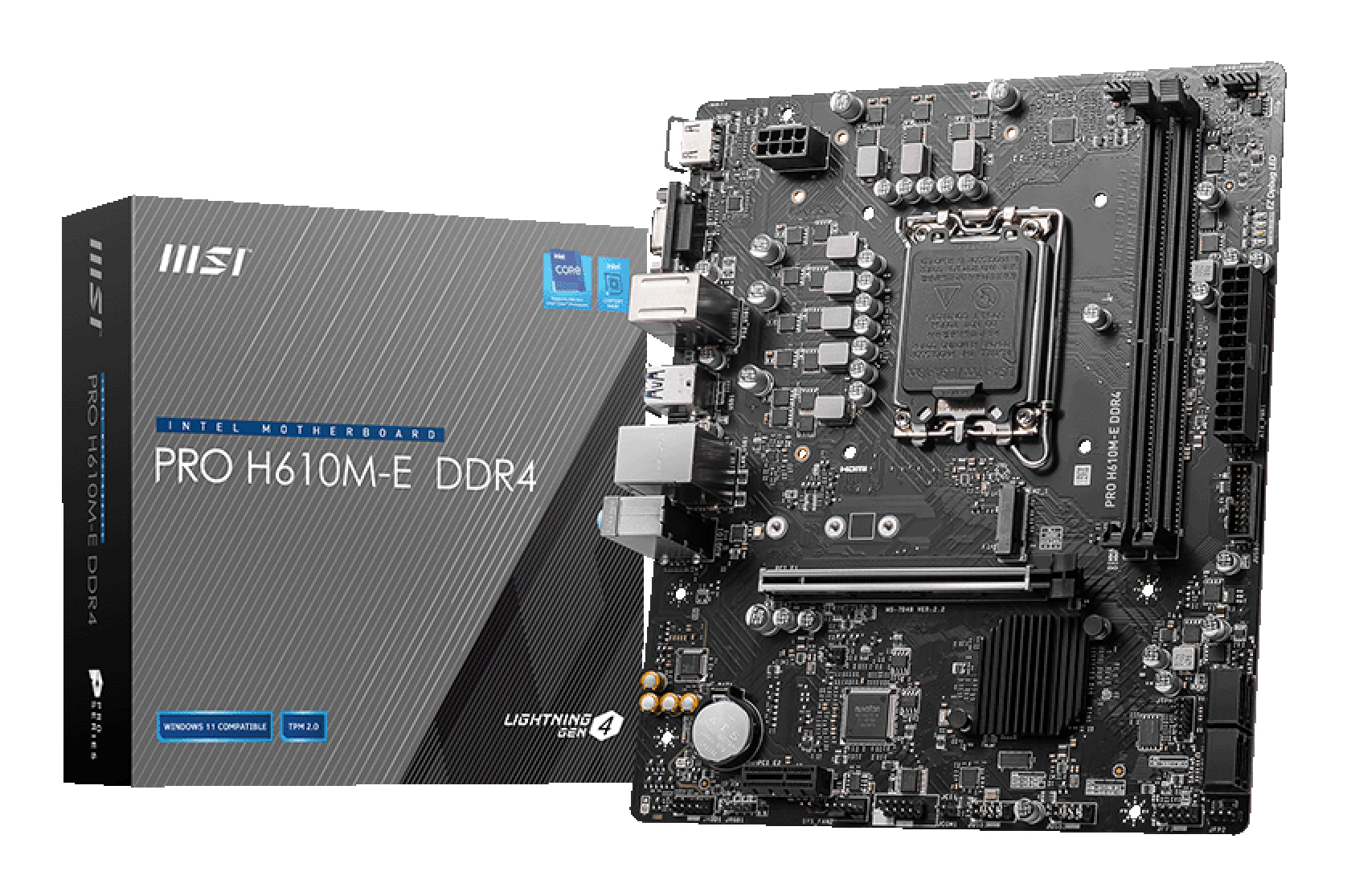 MSI PRO H610M-E DDR4, 1700, Intel H610, 2xDDR4, mATX
