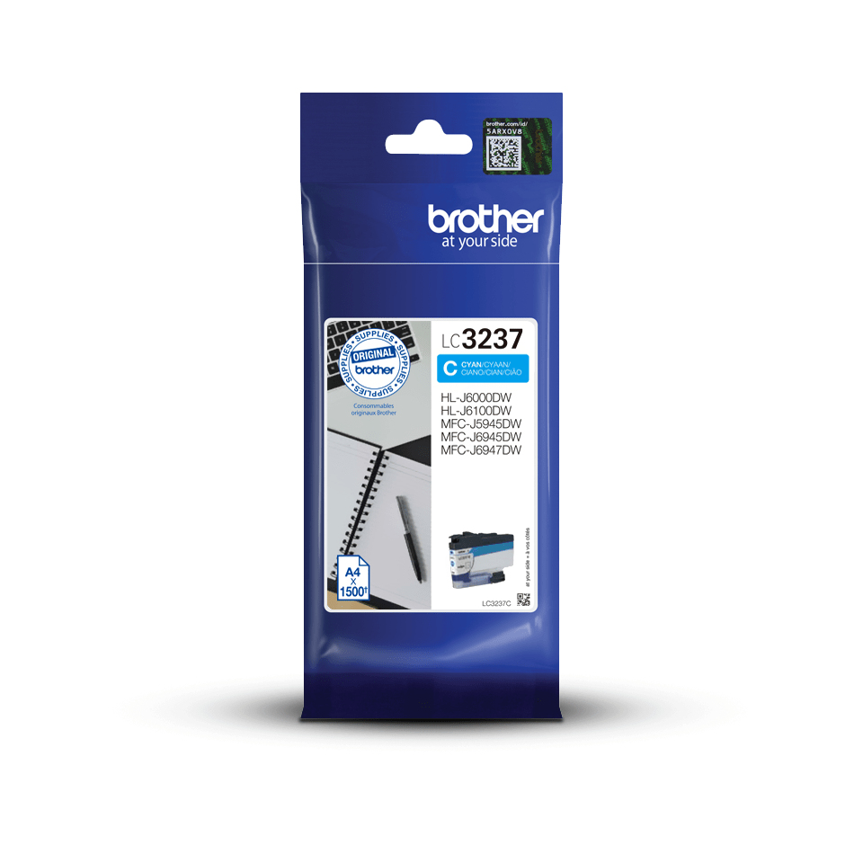 Brother LC-3237C (inkoust cyan,1500 str.@ 5% draft)