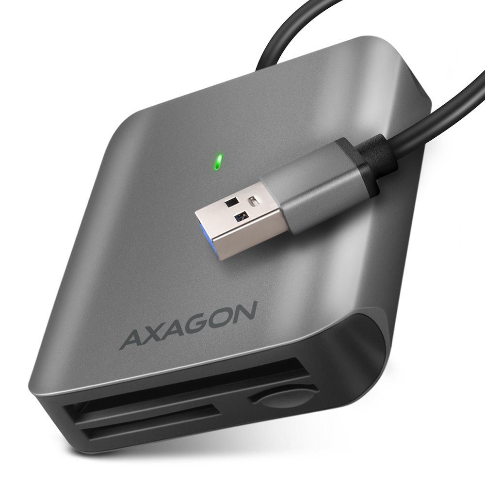 AXAGON CRE-S3, hliníková vysokorychlostní USB-A 3.2 Gen 1 čtečka paměťových kare