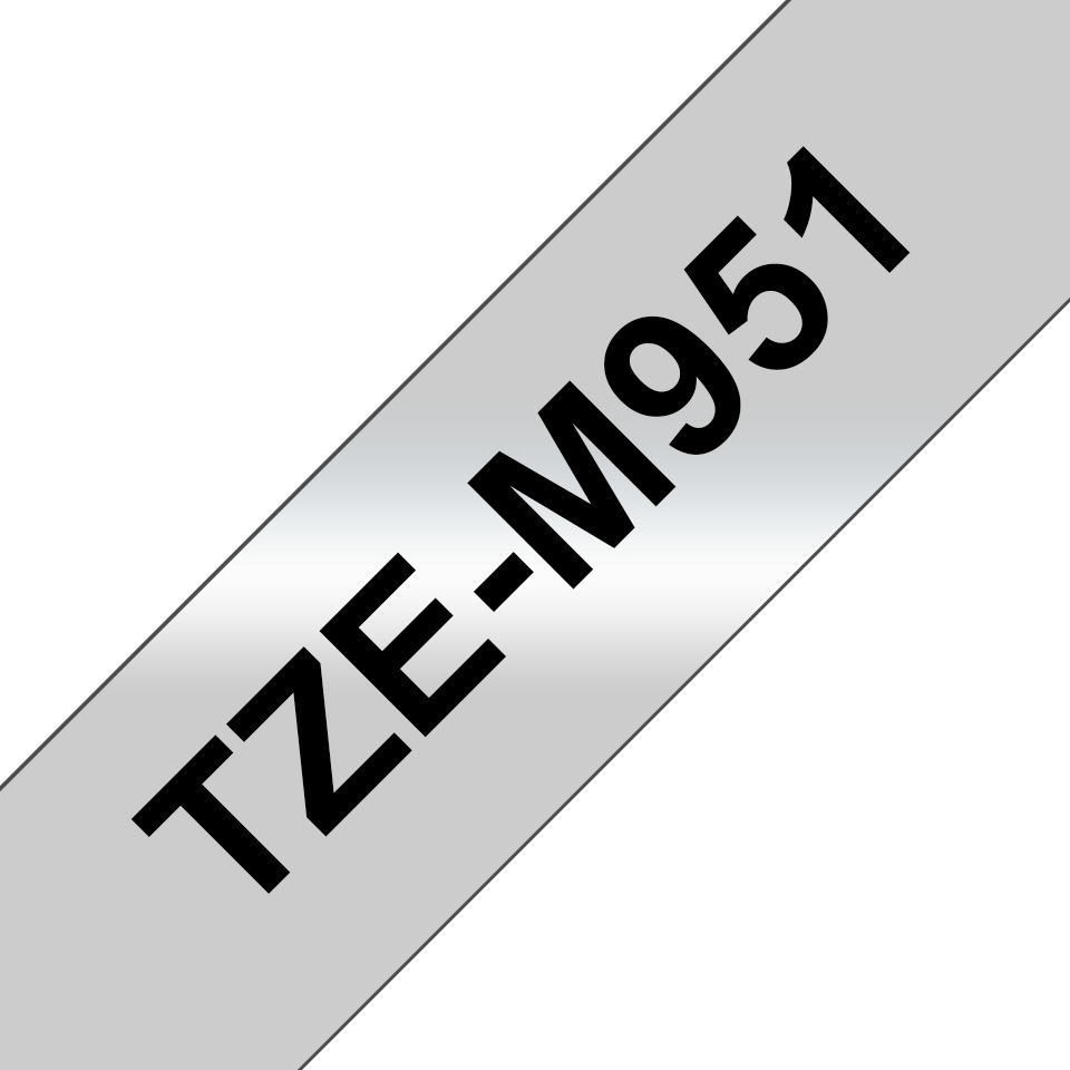 Brother - TZe-M951, stříbrná matná/černá (24mm, laminované)