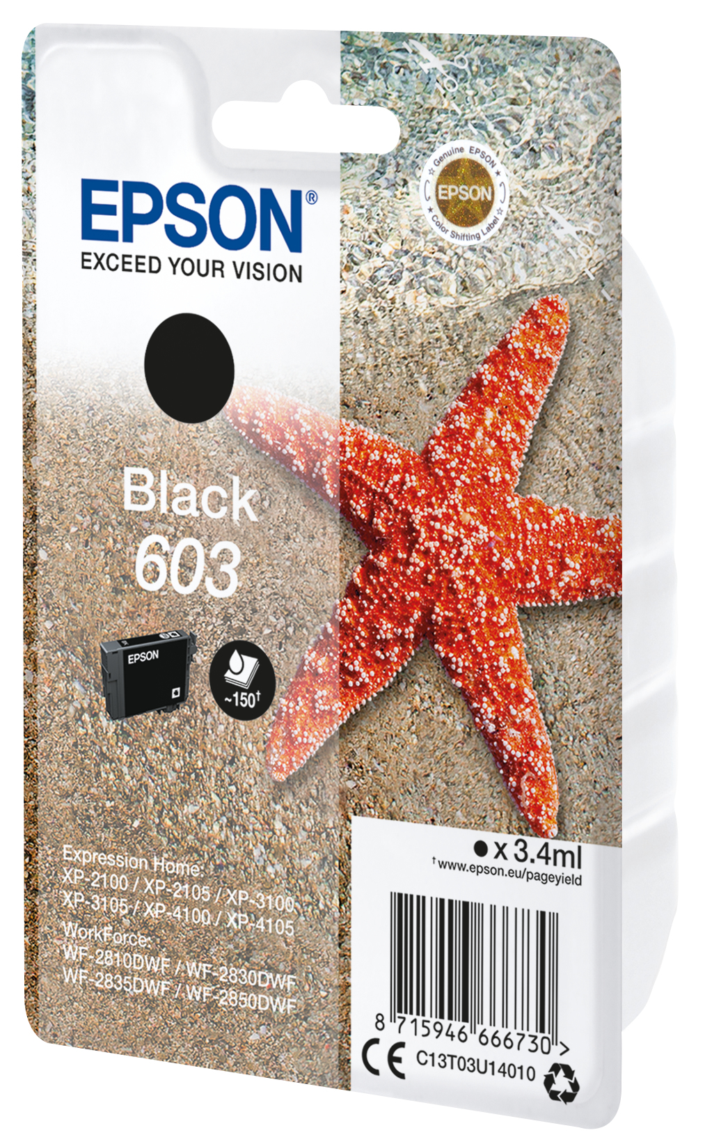 EPSON cartridge T03U1 black (hvězdice)