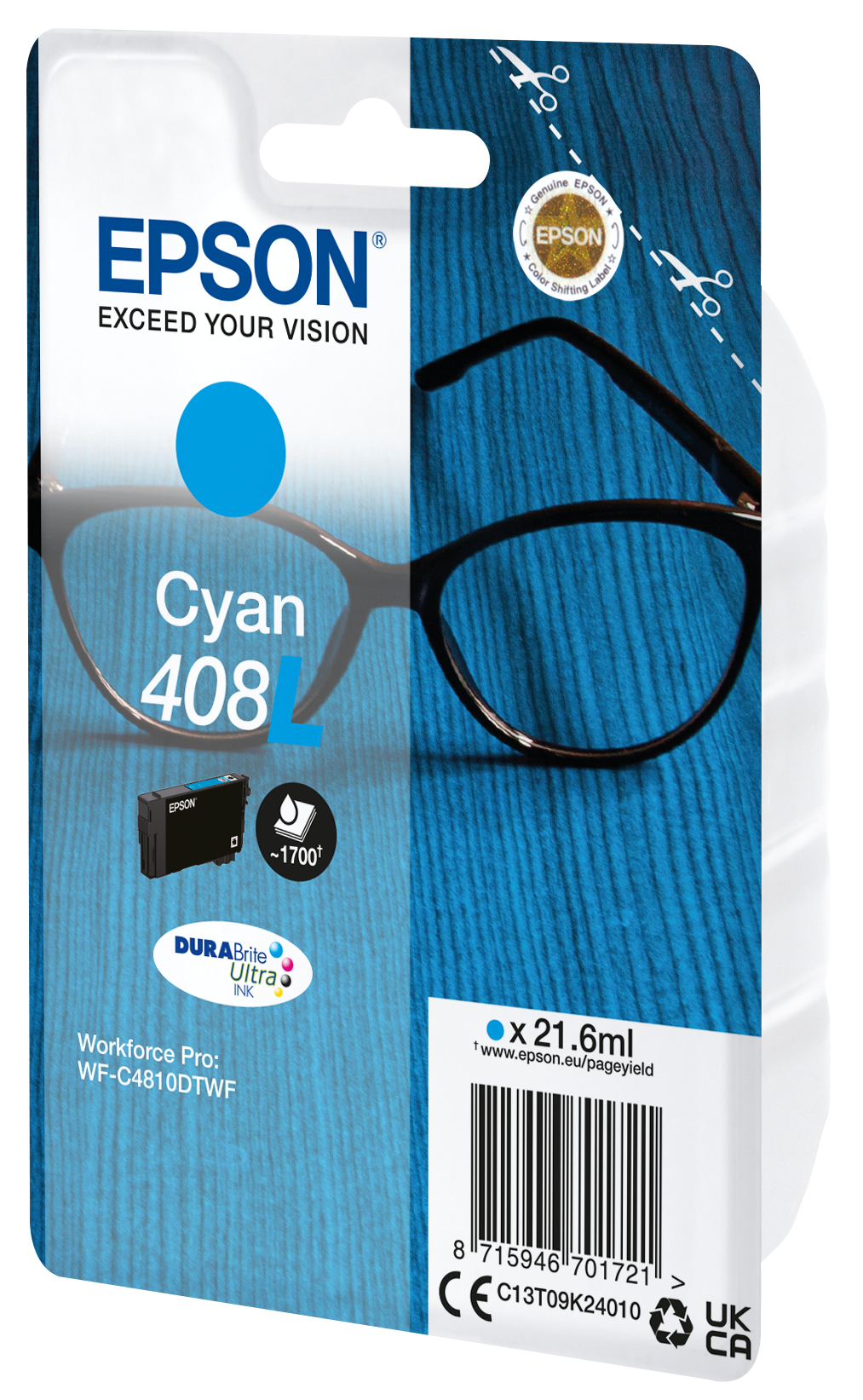 EPSON cartridge T09K2 cyan XL (brýle)