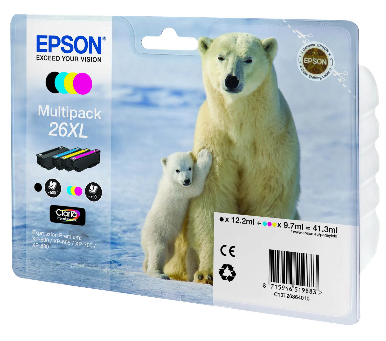 Epson T2636 – černá, azurová, purpurová, žlutá