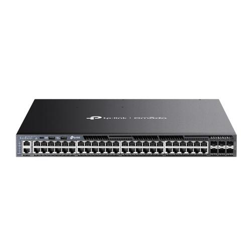 TP-LINK SG6654XHP Omada 48portový gigabitový stohovatelný L3 řízený PoE+ switch se 6 sloty 10G