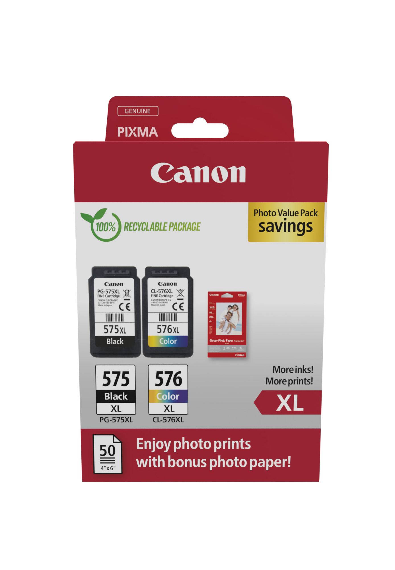 Canon cartridge PG-575XL /CL-576XL PVP / Black + Color / 15ml+12,6ml