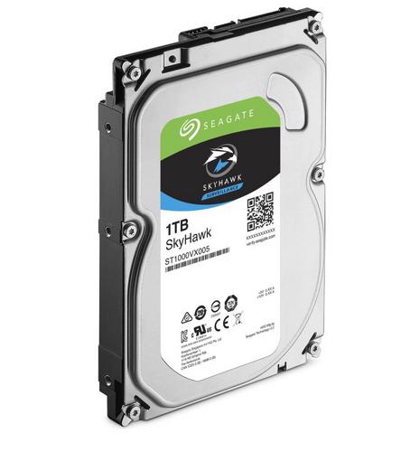SEAGATE ST1000VX013 hdd SkyHawk 1TB CMR 256MB cache 180MB/s (24x7) max 8bay, max 64 kamer, SATA3-6Gbps