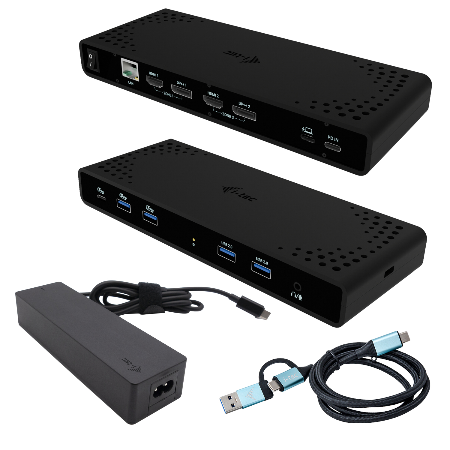 I-tec Universal Dual 4K Display Docking Station, Power Delivery 85W + i-tec USB-