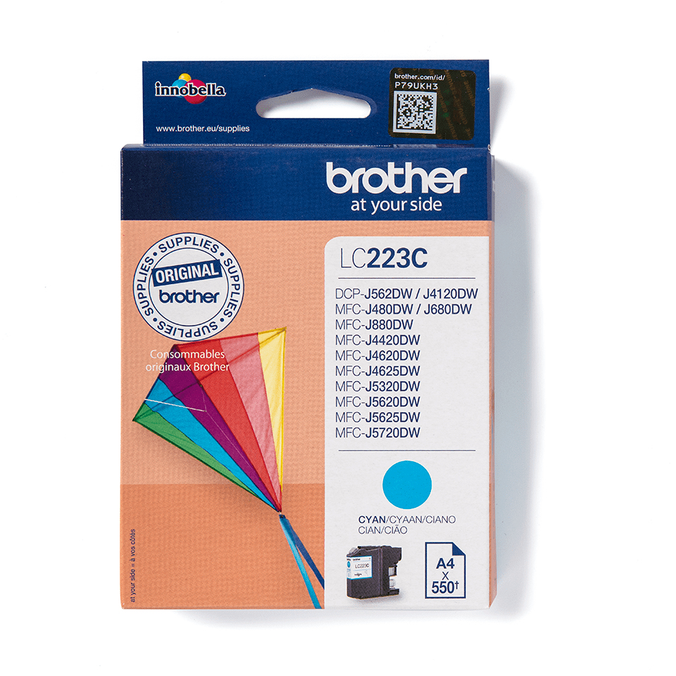 Brother LC-223C (inkoust cyan,600 str.@ 5% draft)