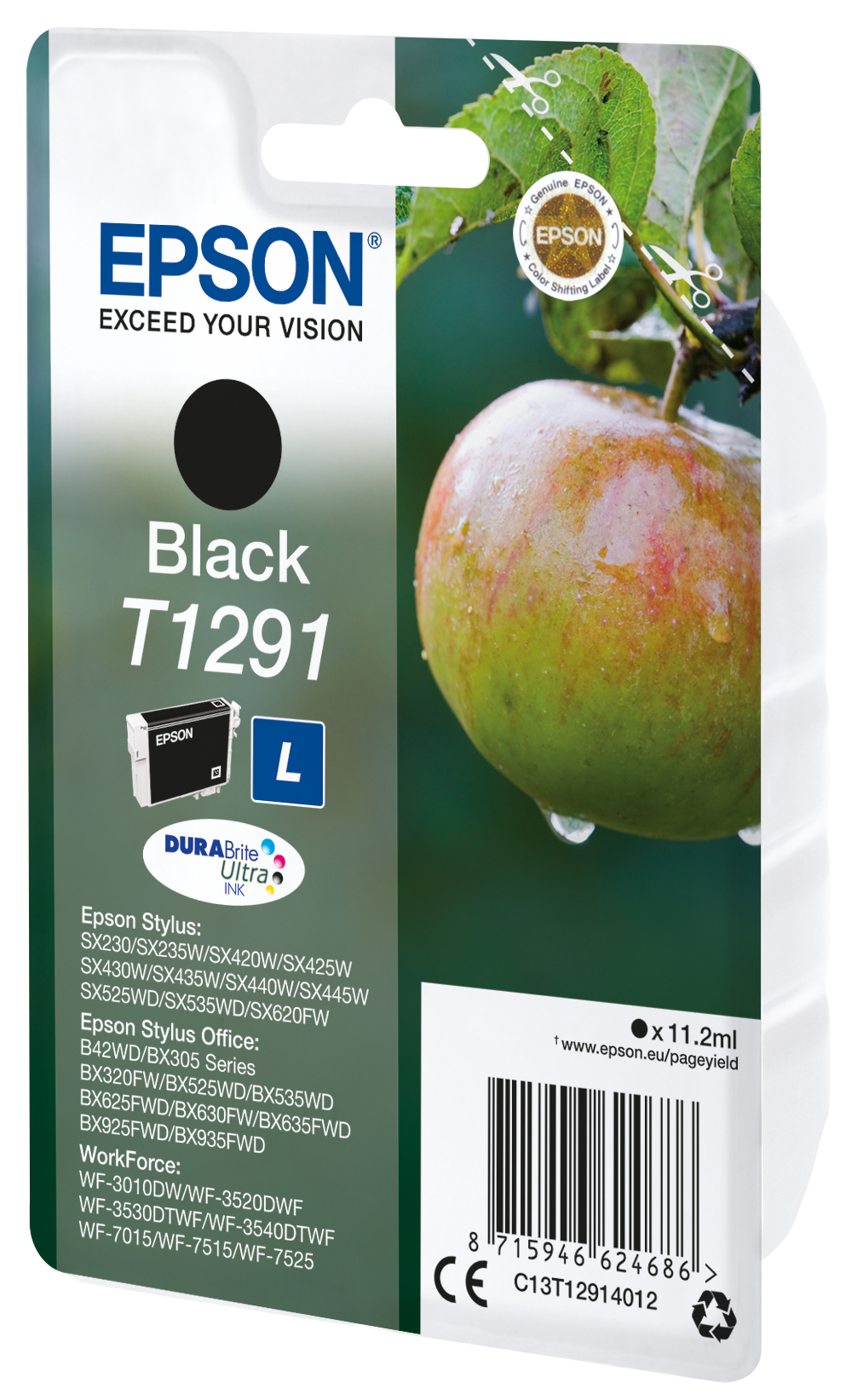 EPSON cartridge T1291 black (jablko)