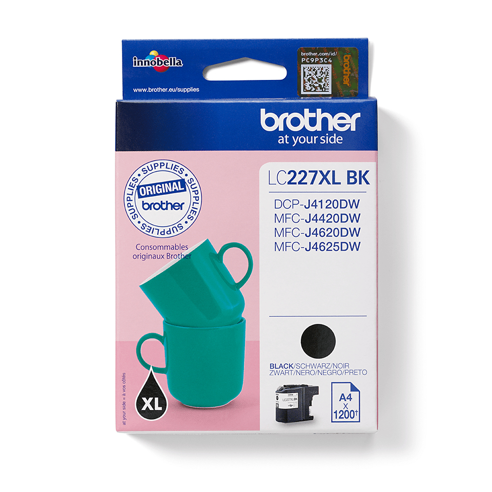 Brother LC-227XLBK (inkoust black, 1 200 str.@ 5% draft)