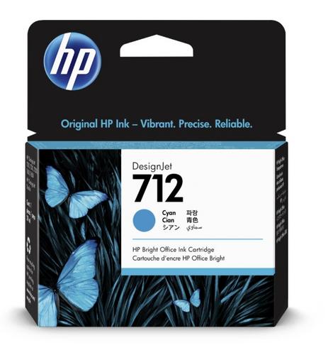 HP 3ED67A náplň č.712 azurová 29ml (cyan, pro DesignJet T210, T230, T250)