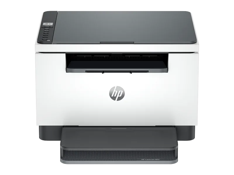 HP LaserJet MFP M234d – plochý skener nahoře, ovládací panel vlevo, zásobník na 150 listů dole