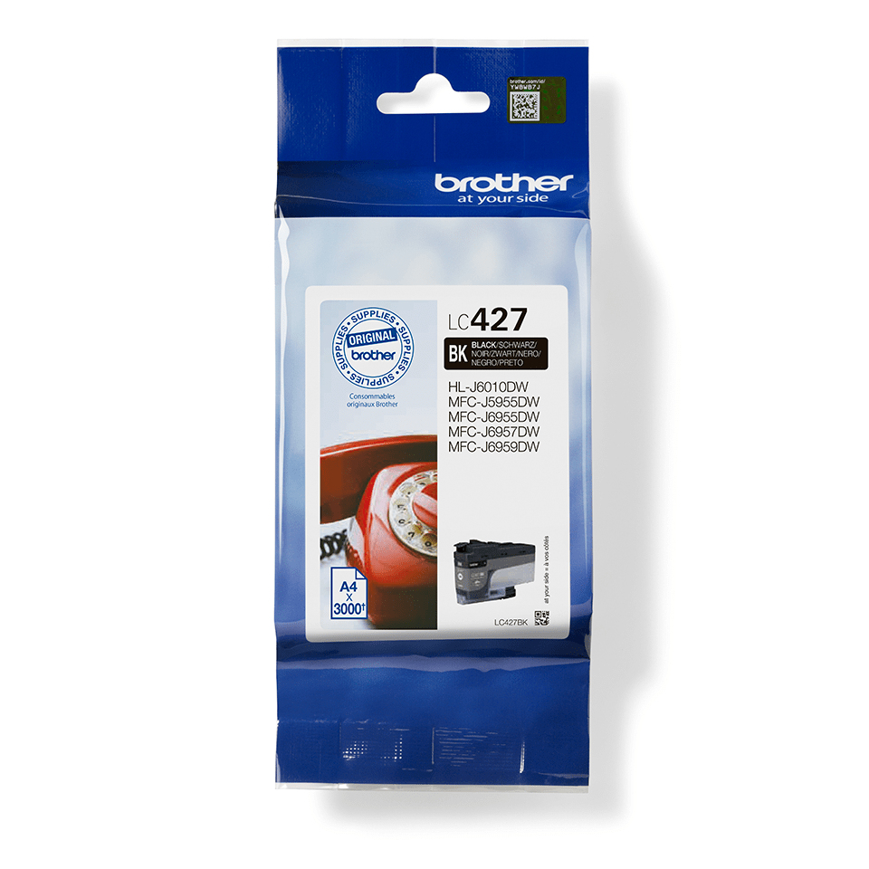 Brother LC-427BK (inkoust black, 3000 str., ISO / IEC 24711)