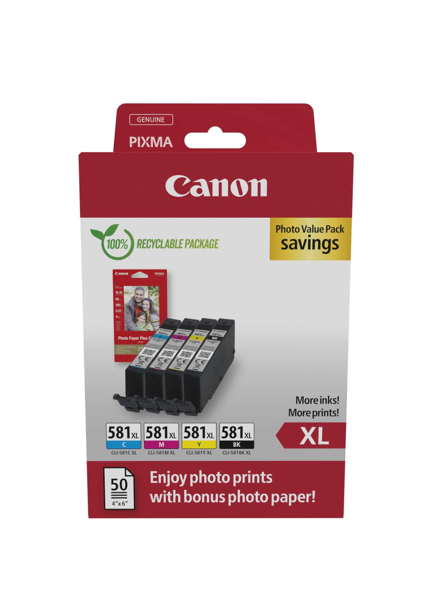 Canon cartridge INK CLI-581XL BK/C/M/Y PHOTO VALUE / 4x8,3ml