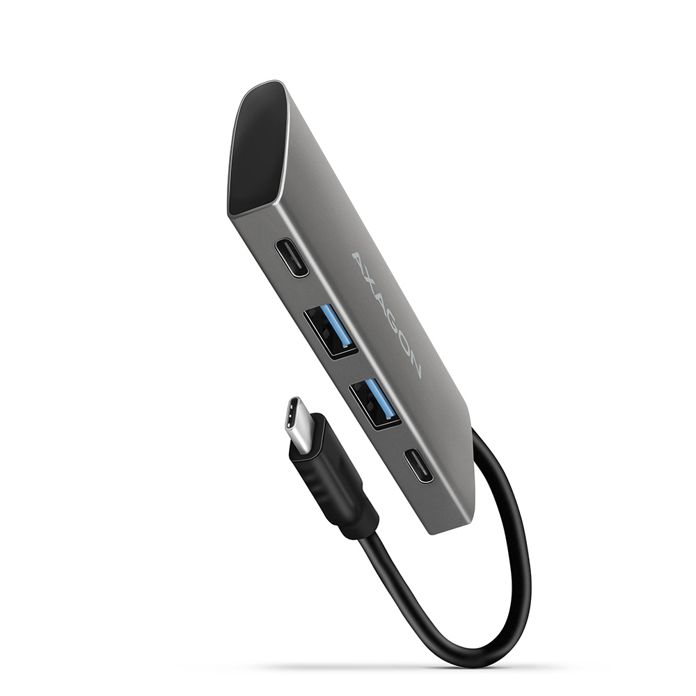 AXAGON HMC-4G2, USB-C 3.2 Gen 2 10 Gb/s hub, porty 2x USB-A + 2x USB-C, kabel US