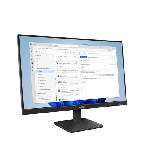 LENOVO ThinkVision S24e-4e, 23,8", FHD IPS, 16:9, 1920x1080, 6ms, 250nit, 1300:1, HDMI, VGA, černá