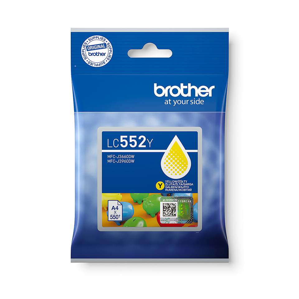 Brother LC-552Y (inkoust yellow, 550 str.)