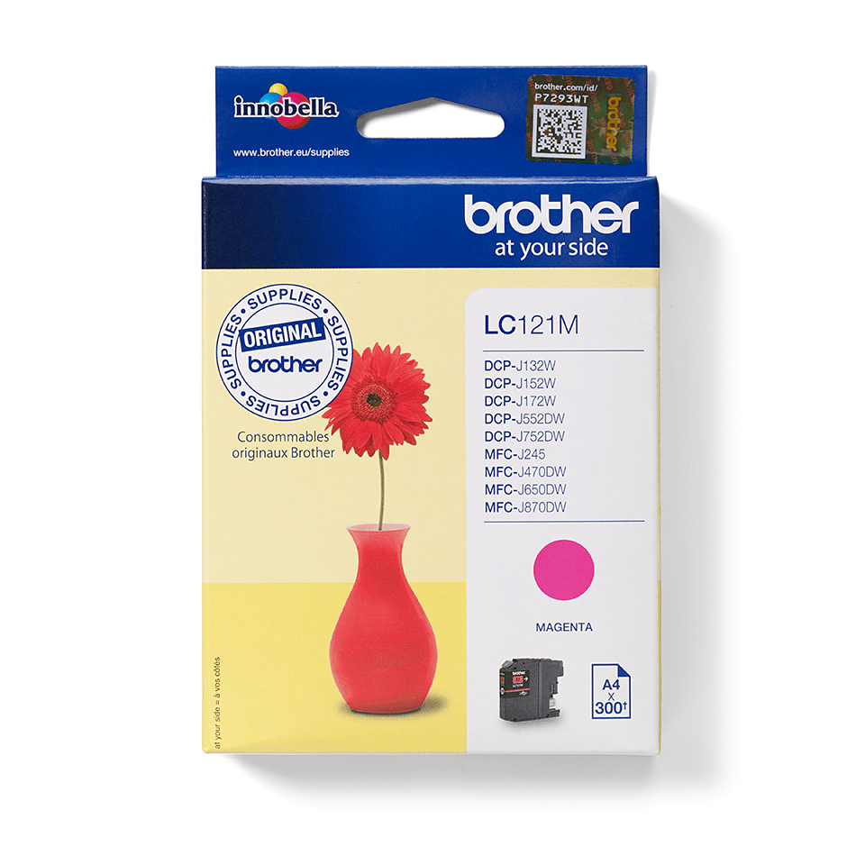 Brother LC-121M (inkoust magenta,300 str.@ 5% draft)